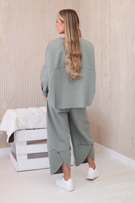 Komplet new punto bluza + spodnie , Jasny Khaki Uniwersalny , Komplety , IT , pol_pm_Komplet-new-punto-bluza-s_2 , 6171W Discount-30 Komplety Moda Włoska Nowości Odzież Damska Rabat20 Wszystkie Produkty