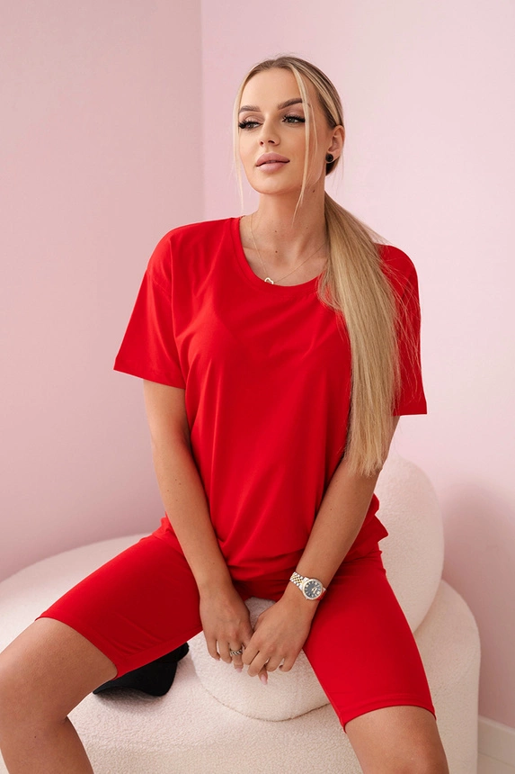 Komplet top+legginsy , Czerwony Uniwersalny , Komplety , TR , pol_pm_Komplet-top-legginsy-czer , 9099 barter Discount-30 Komplety Nowości Odzież Damska Rabat20 Wszystkie Produkty