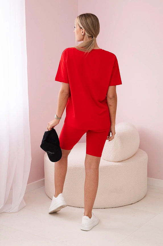 Komplet top+legginsy , Czerwony Uniwersalny , Komplety , TR , pol_pm_Komplet-top-legginsy-czer_2 , 9099 barter Discount-30 Komplety Nowości Odzież Damska Rabat20 Wszystkie Produkty