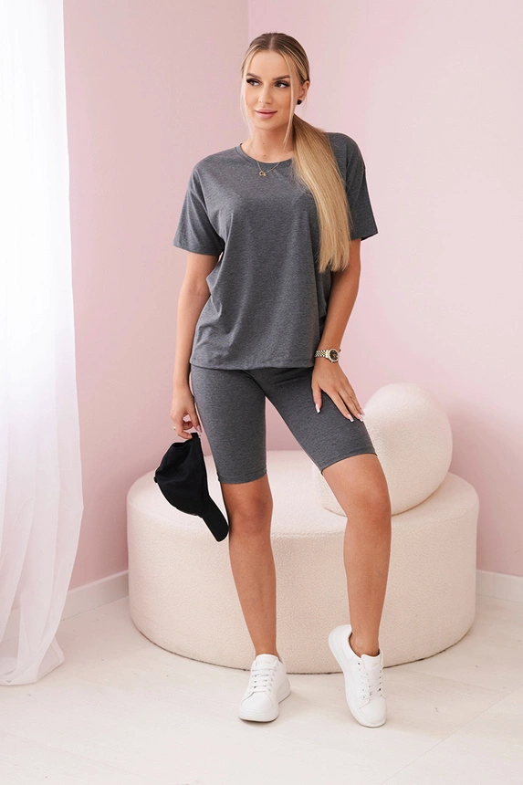 Komplet top+legginsy , Grafitowy Uniwersalny , Komplety , TR , pol_pm_Komplet-top-legginsy-graf_1 , 9099 barter Discount-30 Komplety Nowości Odzież Damska Rabat20 Wszystkie Produkty
