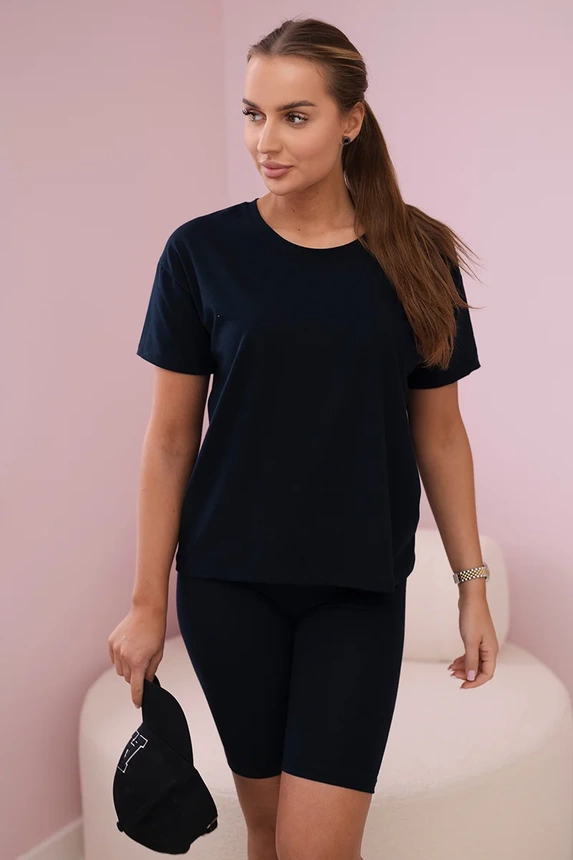 Komplet top+legginsy , Granatowy Uniwersalny , Komplety , TR , pol_pm_Komplet-top-legginsy-gran , 9099 barter Discount-30 Komplety Nowości Odzież Damska Rabat20 Wszystkie Produkty