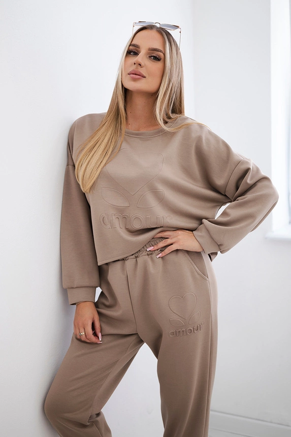 Komplet z wiskozy Amour bluza + spodnie , fango uniwersalny , Komplety , IT , pol_pm_Komplet-z-wiskozy-Amour-b_9 , 7138 Jesien Komplety Odzież Damska Wszystkie Produkty