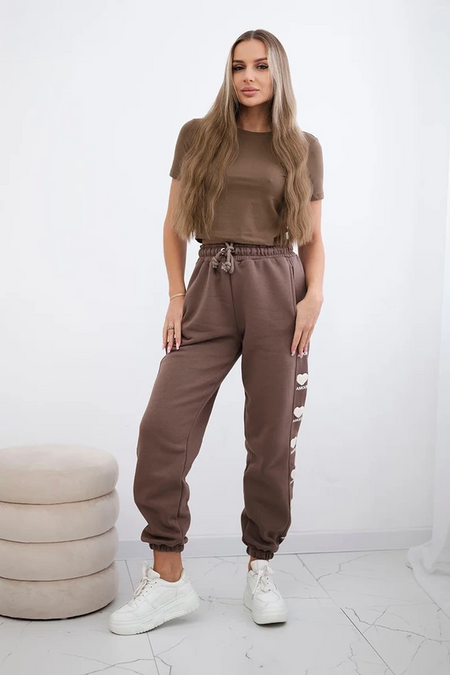 Spodnie bawełniane Amour , Mocca Uniwersalny , Spodnie , TR , pol_pm_Spodnie-bawelniane-Amour_1 , 9579 Bestsellery Discount-30 Odzież Damska Rabat20 Spodnie Wszystkie Produkty