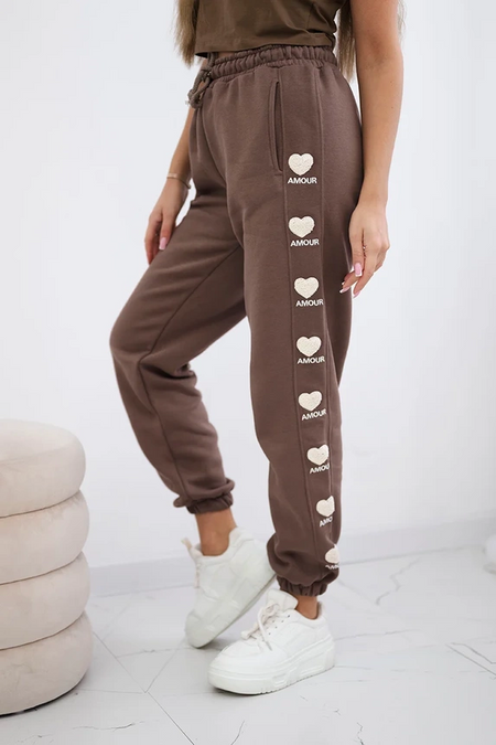 Spodnie bawełniane Amour , Mocca Uniwersalny , Spodnie , TR , pol_pm_Spodnie-bawelniane-Amour_3 , 9579 Bestsellery Discount-30 Odzież Damska Rabat20 Spodnie Wszystkie Produkty