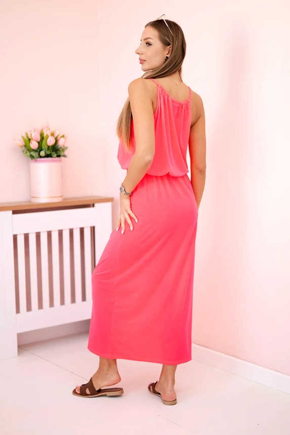 Sukienka boho z rozporkiem , Różowy Neon uniwersalny , Sukienki , TR , pol_pm_Sukienka-boho-z-rozporkie_2_ae2c4fc2-0125-4fb3-8148-462d1e70cc0a , 8893 Odzież Damska Promocja Sukienki Wszystkie Produkty