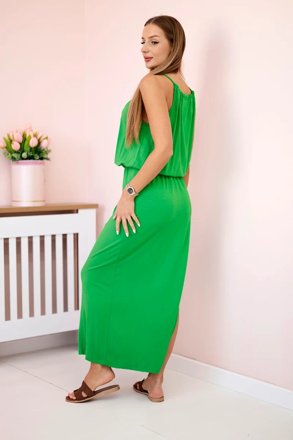 Sukienka boho z rozporkiem , Zielona uniwersalny , Sukienki , TR , pol_pm_Sukienka-boho-z-rozporkie_2_c4c5fc58-c42b-4f1f-9550-ee49f77b7974 , 8893 Odzież Damska Promocja Sukienki Wszystkie Produkty
