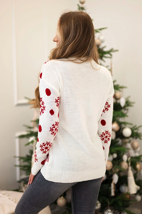 Sweter świąteczny z misiem , Ecru Uniwersalny , Swetry , TR , pol_pm_Sweter-swiateczny-z-misie_7 , 2021-19 Bluzki Discount-30 Kolekcja Swiateczna Odzież Damska Rabat20 Swetry Wszystkie Produkty