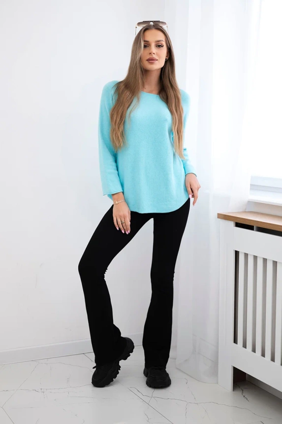 Sweter z okrągłym dekoltem , Miętowy uniwersalny , Swetry , IT , pol_pm_Sweter-z-okraglym-dekolte_1_b730042b-04c6-4a00-9d8e-a9677591bb25 , IT-64 Nowości Odzież Damska Swetry wiosna Wszystkie Produkty