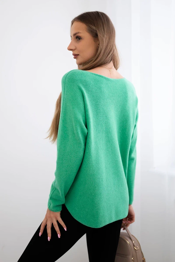 Sweter z okrągłym dekoltem , Jasny Zielony uniwersalny , Swetry , IT , pol_pm_Sweter-z-okraglym-dekolte_2_45ae9a32-06e3-4eac-9979-eebb3686c641 , IT-64 Nowości Odzież Damska Swetry wiosna Wszystkie Produkty