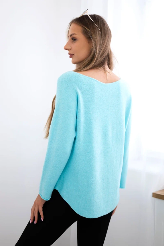 Sweter z okrągłym dekoltem , Miętowy uniwersalny , Swetry , IT , pol_pm_Sweter-z-okraglym-dekolte_2_5785d673-98cc-4b79-a127-9ad3bc69e82a , IT-64 Nowości Odzież Damska Swetry wiosna Wszystkie Produkty