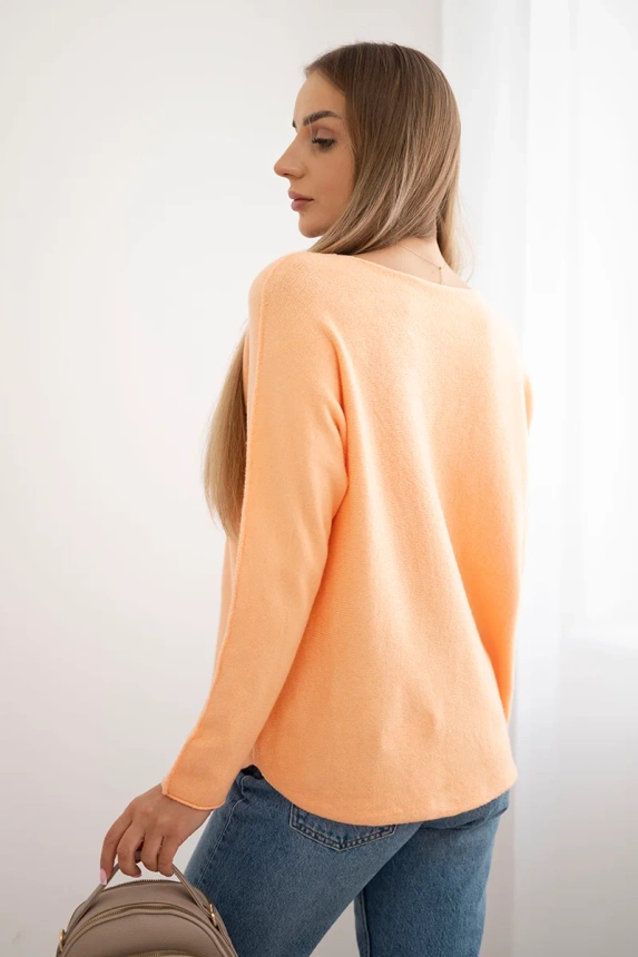 Sweter z okrągłym dekoltem , Jasny Morelowy uniwersalny , Swetry , IT , pol_pm_Sweter-z-okraglym-dekolte_2_fd55f1c5-ad13-4b29-8109-38f83c8e5d40 , IT-64 Nowości Odzież Damska Swetry wiosna Wszystkie Produkty